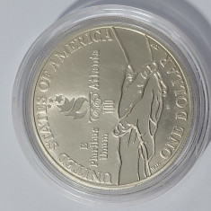 Moneda argint 1 dolar 1995-P ciclism Atlanta USA(25)