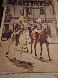 Revista Realitatea Ilustrata Anul V Nr.225 21 Mai 1931 - pe coperta Regele Carol II si Principele Nicolae,in drum spre locul defilarii,in ziua de 10 M