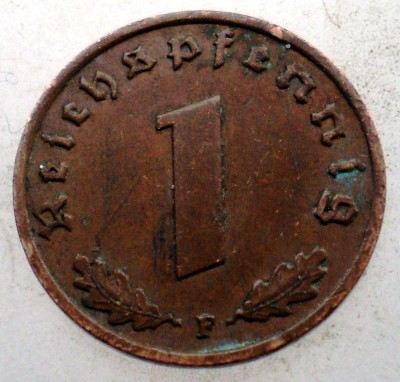 2.423 GERMANIA 1 REICHSPFENNIG 1937 F foto