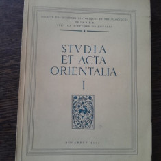 Studia et Acta Orientalia Nr. I, 1958