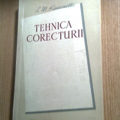 Tehnica corecturii - Indreptar pentru corectori - L.M. Kamenetki (ESPLA, 1956)