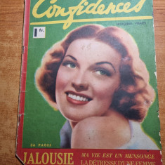 revista confidences (secrete) 10 martie 1939 -limba franceza,moda,machiaj,retete