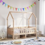 VidaXL Cadru pat tip casă pentru copii, 70x140 cm, lemn masiv de pin