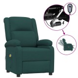 Cumpara ieftin Fotoliu de masaj electric, verde inchis, material textil