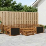 vidaXL Set de canapele de exterior 7 pcs natural Lemn Solid de Acacia 3383072