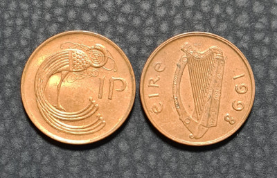 Irlanda 1 pence 1998 foto