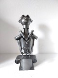 Suport pentru sticla (de vin), de metal (Steampunk), barman,