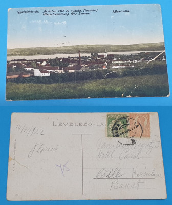 Carte Postala circulata veche anul 1922 - Alba Iulia foto