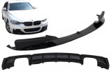Difuzor Bara Spate Evacuare Dubla cu Prelungire Bara Fata Negru Lucios BMW Seria 3 (2011+) F30 F31 M Performance Design Performance AutoTuning, KITT