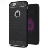 Cumpara ieftin Husa pentru iPhone 6 Plus / 6s Plus, Techsuit Carbon Silicone, Black