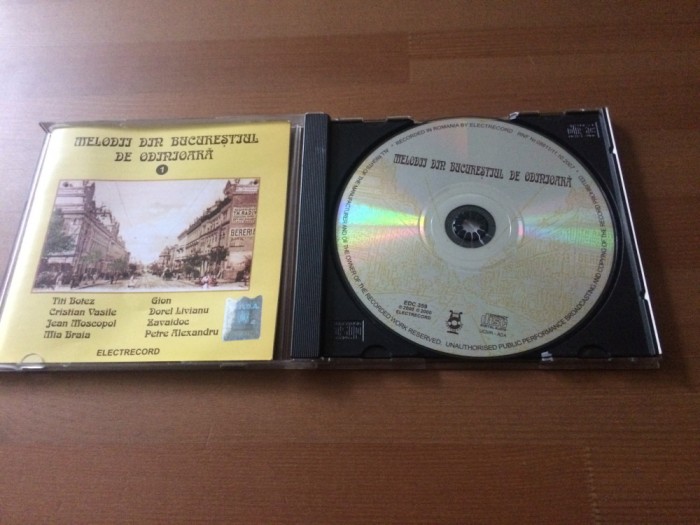 melodii din bucurestiul de odinioara vol 1 cd disc selectii compilatie muzica usoara veche slagare tango VG+