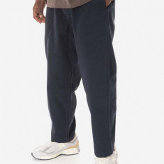 Gramicci pantaloni de bumbac Loose Tapered Pant culoarea bleumarin, lat, medium waist G103.OGT-cream