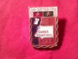 Insigna Guineea Ecuatorial , IPGE , metal si email , h=3cm