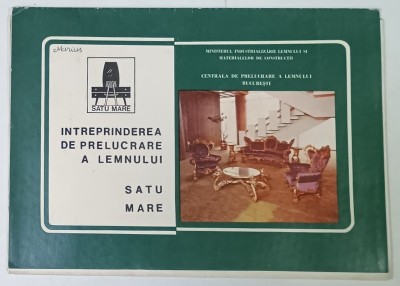INTREPRINDEREA DE PRELUCRARE A LEMNULUI ,SATU MARE , MAPA DE PREZENTARE CU PLANSE ,ANII &amp;#039; 70 foto