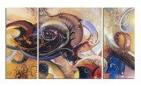 Cumpara ieftin Tablou pictat manual 3 piese GIGANT, Fantezie in abstract - 160x90cm ulei pe panza, Fabulos