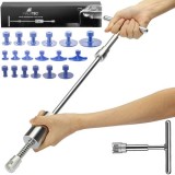 Set reparatii caroserie auto, 18 ventuze, ciocan glisare, maner, metal/plastic