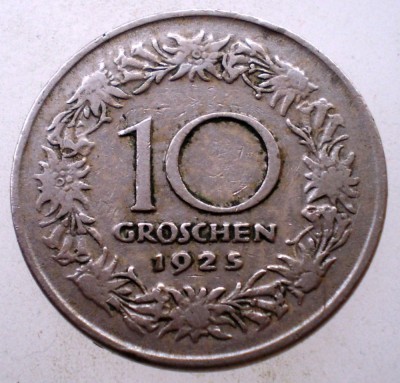 7.131 AUSTRIA 10 GROSCHEN 1925 foto
