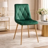 Cumpara ieftin Scaun bucatarie/living, Artool, Libra, catifea, metal, verde, 45x54x86.5 cm