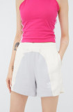 Adidas Originals pantaloni scurți Adicolor HC7038 femei, culoarea gri, cu model, high waist HC7038-WONWHI