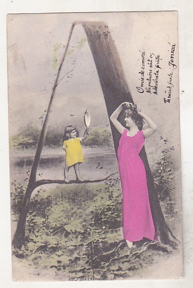 bnk cp Felicitare circulata Bucuresti? Alexandria 1904