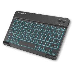 Mini tastatura wireless cu lumini RGB Techsuit WK1, negru foto