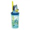 Pahar cu Pai, Bluey 3D, Capacitate 360ml, Albastru Translucid, Plastic