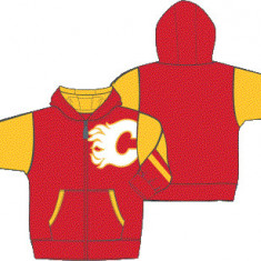 Calgary Flames hanorac cu glugă pentru copii Faceoff Colorblocked Fleece Full-Zip - Dětské L (13 - 14 let)