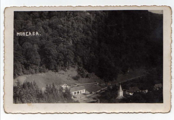 BAILE MONEASA VEDERE PANORAMICA 1939 STAMPILA FOTO SILAGHI SEBIS