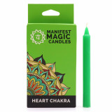Lumanari Magice (pachet de 12) - Verde - Chakra Inimii