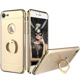 Husa iPhone 7 3 in 1 Ultraslim Deluxe Gold Ring Protectie Completa Anti-soc Prindere Inel Rotativ