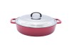 Cratita joasa din fonta emailata cu capac inox 40cm - 8 l Handy KitchenServ, Perfect Home