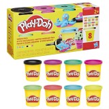 PLAY DOH SET 8 CUTII DE PLASTELINA CULORI VIBRANTE