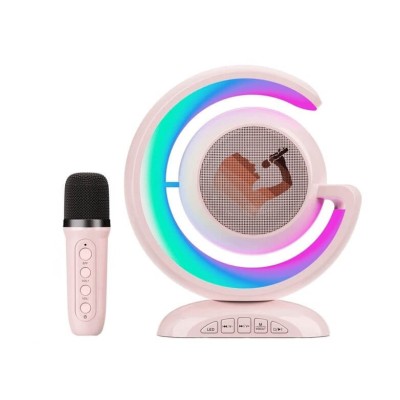 Boxa portabila karaoke cu microfon, TDItronics, 5W, bluetooth, lumini led rgb, foto