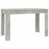 Masa de bucatarie, gri beton, 120x60x76 cm, lemn prelucrat
