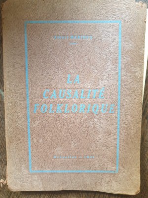 Albert Marinus - La causalite folklorique foto