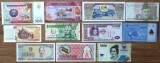 COLECTIE LOT 11 BANCNOTE DIFERITE DIN 11 TARI ASIA UNC necirculate **
