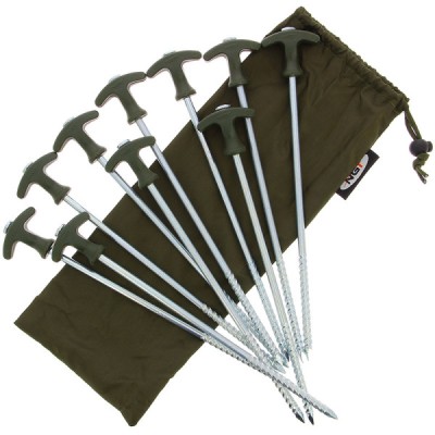 NGT Bivvy Pegs in Case 10 x 30cm foto
