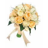 Buchet Flori Eventissimi - 27 Trandafiri, Bej Portocaliu