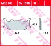 Placute Frana Fata TRW MCB666SV Yamaha Majesty 125-250cc XV Virago FZ6 Fazer XJ 600 MT-03 XVS 1100 Drag Star
