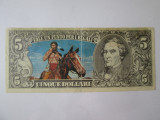 Italia 5 Dollari colectie Edis Torino 1972 bancnota fantezie