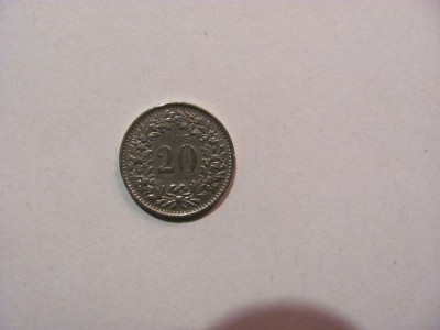 CY - 20 rappen centimes 1970 Elvetia foto