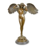 Coboara noaptea-statueta din bronz pe un soclu din marmura BX-51, Nuduri