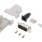 Conector D-Sub 15 Pin Tată 45&deg; Terminal Șurub pe Cablu