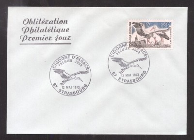 France 1973 Birds Nature conservation FDC K.413 foto