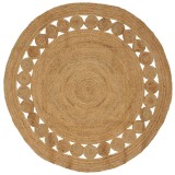 vidaXL Covor natural &Oslash; 180 cm Iută 42010802