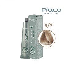 Vopsea de par profesionala fara amoniac SUPERB.COLOR 100 ml - Pro.Co - 9/7 BLOND SUPER DESCHIS BEJ