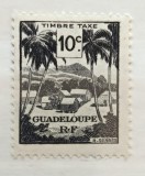 Guadalupe 1928 Seria Taxă de Poștă Peisaj Tropical &amp; Palmieri 10c Negru (Yvert 34) Neștampilat - RIM2