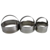 Forma pogacele Kasemi, din inox, 1100503, set 3 bucati