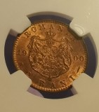 Moneda Romania 2 Bani 1900 NGC MS 65 RB