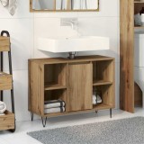 Cumpara ieftin Dulap de Baie stejar artizanal 80 x 33 x 60 cm Lemn compozit